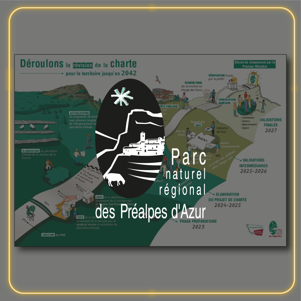 Studio Lum'n a conçu et illustré des documents de communication pour le PNR des préalpes d'azur
